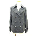 【中古】 イーハイフンワールドギャラリー E HYPHEN WORLD GALLERY Pコート ウール F グレー ☆S☆ /nn0606 レディース 【ベク...
