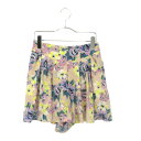 【中古】 ヘザー Heather パンツ スカート キュロット タック 花柄 F ベージュ ☆S☆ /mm0607 レディース 【ベクトル 古着】 190610