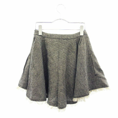 【中古】 ダズリン dazzlin パンツ キュロット ウール混 S グレー ☆S☆ /nn0614 レディース 【ベクトル 古着】 190614