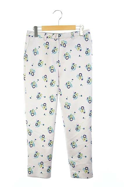 【中古】ナイン NINE パンツ テーパード 花柄 1 紫 /RM ■AC レディース 【ベクトル 古着】 180314 ブランド古着ベクトルプレミアム店