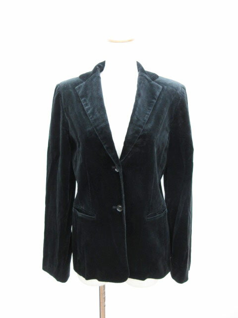 【中古】ボールジー BALLSEY トゥモローランド ジャケット テーラード シングル ベロア 黒 ブラック /sh レディース 【ベクトル 古着】 180614 ブランド古着ベクトルプレミアム店