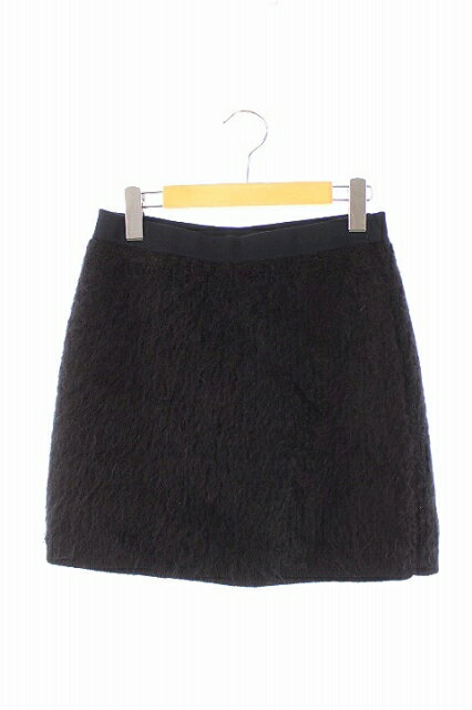 【中古】アンルート EN ROUTE スカート ミニ タイト ニット 00 黒 /HA ■AC レディース 【ベクトル 古着】 180508 ブランド古着ベクトルプレミアム店