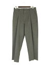 【中古】ザラ ZARA パンツ スラックス タックパンツ センタープレス 無地 グレー sizeM QQQ レディース 【ベクトル 古着】 241220