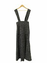 【中古】未使用品 アクシーズファム axes femme POETIQUE タグ付き 吊りスカート ロング マーメイド サスペンダー ツイード レースアップ スリット ブラック sizeM IM291X04P QQQ レディース 【ベクトル 古着】 250109
