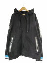 【中古】ハーレー Hurley パーカー フルジップ フーディー 長袖 ロゴ ダブルジップ ブラック sizeL QQQ メンズ 【ベクトル 古着】 25012...