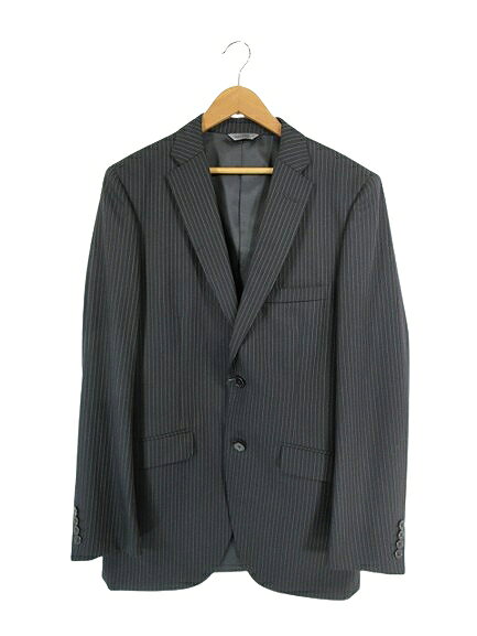 【中古】バツ Ba-tsu セットアップ テーラード ジャケット 2B スラックス パンツ ストライプ サイズY7 グレー QQQ メンズ 【ベクトル 古着】 250125