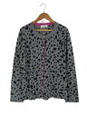 【中古】ソニア ソニアリキエル SONIA SONIA RYKIEL ニット カーディガン 長袖 パールボタン ウール混 ヒョウ柄 レオパード サイズ38 グレー QQQ レディース 【ベクトル 古着】 250707|詳細画像