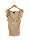 【中古】トラッゾドンナ Torrazzo Donna ニット ノースリーブ フロント フリル 無地 くすみピンク QQQ レディース 【ベクトル 古着】 250613|詳細画像