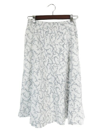 【中古】マリクレール MARIE CLAIRE スカート ミモレ丈 ボタニカル サイズ61 白 QQQ レディース 【ベクトル 古着】 250529