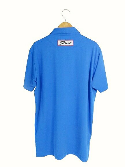 【中古】タイトリスト TITLEIST ポロシャツ 半袖 刺繍 ロゴ サイズM ブルー QQQ メンズ 【ベクトル 古着】 250628