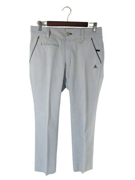 【中古】ルコックスポルティフ le coq sportif パンツ スラックス ゴルフ チェック柄 水色 サイズ82 QQQ メンズ 【ベクトル 古着】 250711