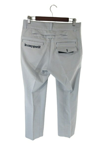 【中古】ルコックスポルティフ le coq sportif パンツ スラックス ゴルフ チェック柄 水色 サイズ82 QQQ メンズ 【ベクトル 古着】 250711