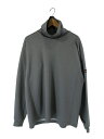 【中古】MASTERS マスターズ Tシャツ タートルネック 長袖 ボーダー グレー QQQ メンズ 【ベクトル 古着】 250711