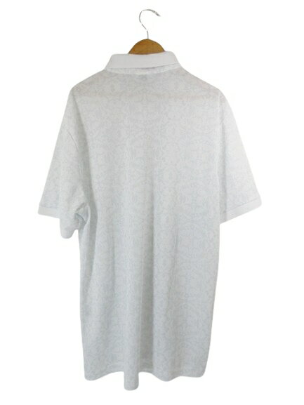 【中古】ランバン LANVIN ポロシャツ 半袖 ボタニカル 総柄 サイズ44 白系 QQQ メンズ 【ベクトル 古着】 250719