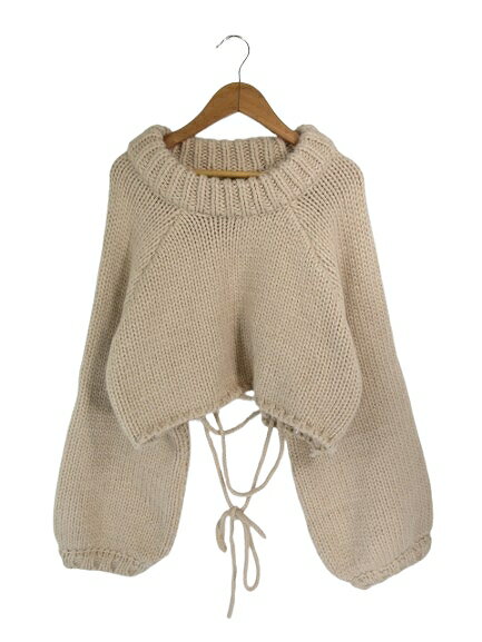 【中古】フーズフーチコ who's who Chico ニット 長袖 ショート丈 バックオープン CHZ1002304A0001 サイズF ベージュ QQQ レディース 【ベクトル 古着】 250825