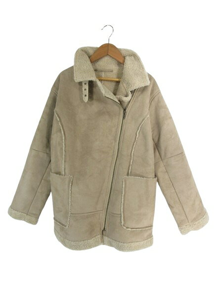 【中古】ビームスハート BEAMS HEART ジャケット 長袖 無地 裏地 ボア ベージュ QQQ レディース 【ベクトル 古着】 250908