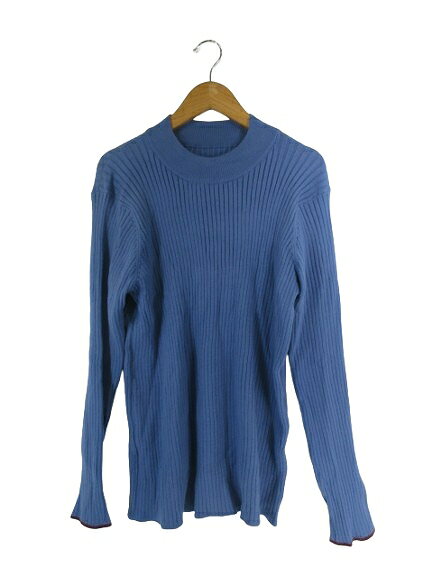 【中古】ディスコード discord ニット 長袖 リブ 無地 サイズL くすみブルー QQQ レディース 【ベクト..