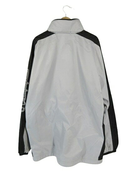 【中古】チャンピオン CHAMPION ジップアップ ウィンドブレーカー ロゴ 刺繍 CJ9244S サイズL シルバーカラー QQQ メンズ 【ベクトル 古着】 251017