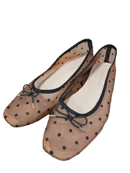 【中古】オペークドットクリップ OPAQUE.CLIP バレエ シューズ リボン モチーフ レース シアー ドット ..