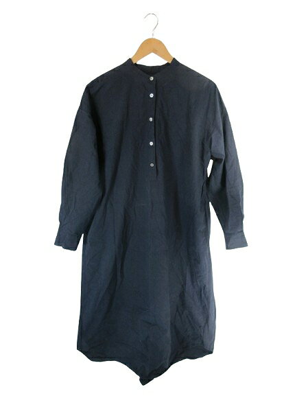 【中古】フレームワーク Framework ワンピース シャツ プルオーバー ヘンリーネック 長袖 ロング 無地 ..