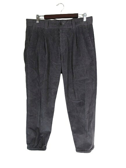 Pants - 【中古】ピーティーゼロウーノ PT01 コーデュロイ パンツ ボタンフライ フェザーチャーム 無地 サイズ33 グレー QQQ メンズ 【ベクトル 古着】 260308