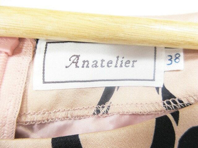 【中古】アナトリエ ANATELIER ワンピース 丸首 半袖 ウエスト切替 リボン柄 サイズ38 ピンク QQQ レディース 【ベクトル 古着】 260507 vectorpremium-19060462 ブランド古着ベクトルプレミアム店 サンプル画像3