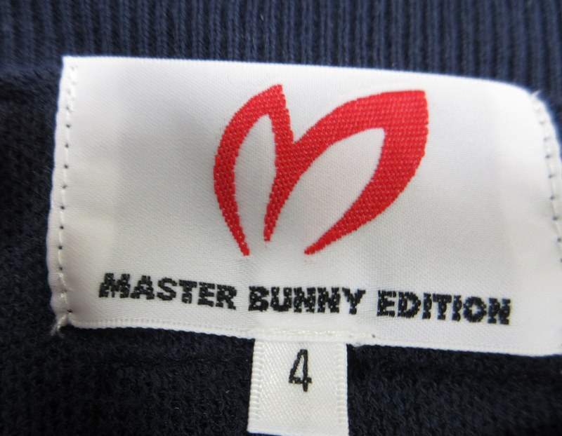 ブランド古着ベクトルプレミアム店の【中古】マスターバニー MASTER BUNNY ニット 長袖 刺しゅう ロゴ サイズ 4 ネイビー QQQ メンズ 【ベクトル 古着】 260606｜アングル3