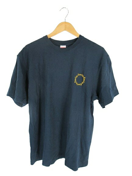エタヴァープ Etavirp プルオーバー Tシャツ 半袖 ワンポイント プリント ネイビー サイズ XL QQQ メンズ  260621
