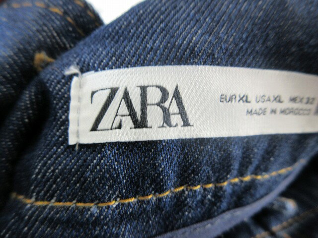 ブランド古着ベクトルプレミアム店の【中古】ザラ ZARA デニム サロペット ジップフライ 無地 切りっぱなし サイズMEX32 インディゴ QQQ レディース 【ベクトル 古着】 260710｜アングル3