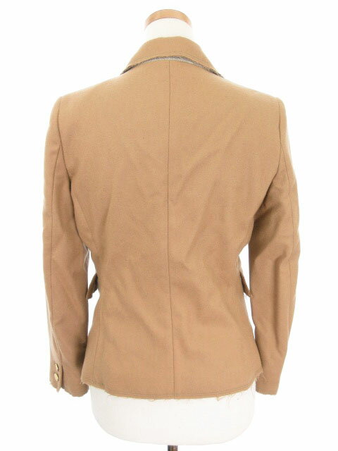 【中古】マカフィー MACPHEE トゥモローランド ジャケット テーラード シングル 背抜き ウール 38 茶 ブラウン /mi レディース 【ベクトル 古着】 180222 ブランド古着ベクトルプレミアム店