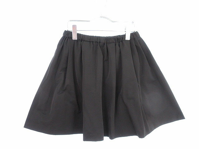 【中古】アナトリエ ANATELIER スカート ミニ フレア ギャザー 36 黒 ブラック /tk レディース 【ベクトル 古着】 180227 ブランド古着ベクトルプレミアム店