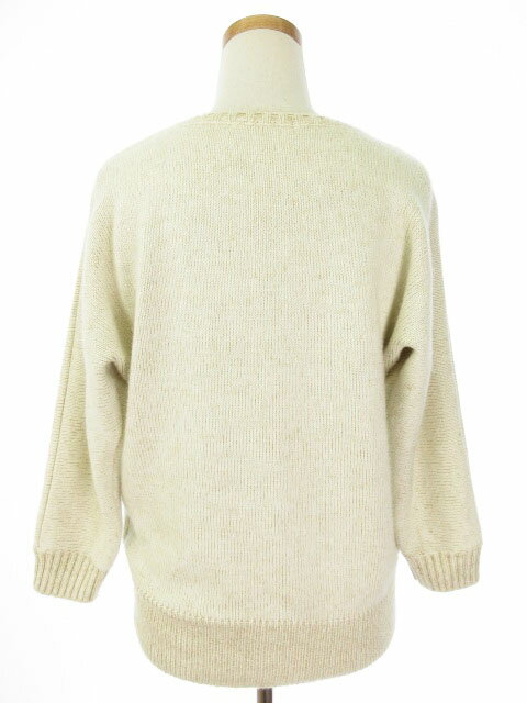 【中古】ビームスハート BEAMS HEART カットソー ニット 七分袖 メランジ ウール混 白 ホワイト /mi レディース 【ベクトル 古着】 180227 ブランド古着ベクトルプレミアム店