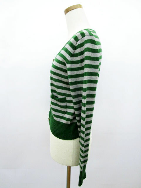 【中古】ロペピクニック ROPE Picnic カーディガン ニット ボーダー 長袖 ウール 38 緑 グリーン レディース 【ベクトル 古着】 170302 ブランド古着ベクトルプレミアム店 vectorpremium-18904757 ブランド古着ベクトルプレミアム店 サンプル画像2