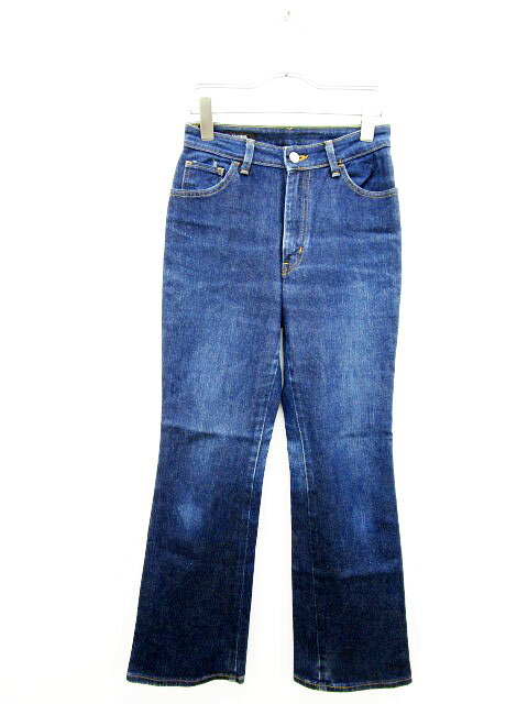 【中古】サムシング something EDWIN パンツ ジーンズ デニム ストレート USED加工 ストレッチ 29 青 ブルー レディース 【ベクトル 古着】 170403 ブランド古着ベクトルプレミアム店