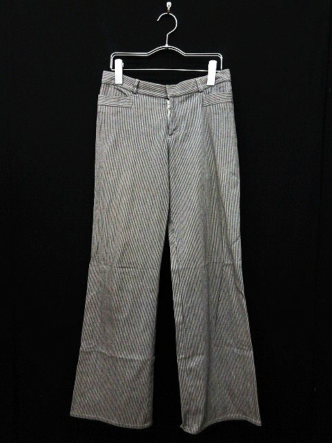 【中古】マルチミックス MULTI MIX パンツ ワイド ストライプ 7 黒 ブラック レディース 【ベクトル 古着】 170417 ブランド古着ベクトルプレミアム店