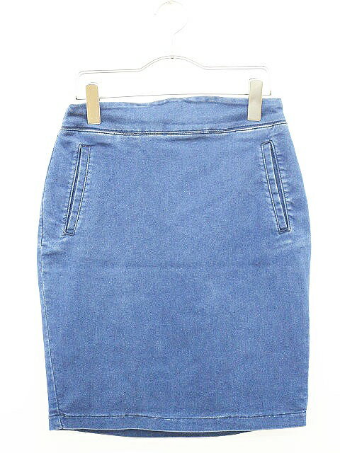 【中古】ディスコート Discoat スカート タイト ミニ デニム ハイウエスト M 青 ブルー レディース 【ベクトル 古着】 170426 ブランド古着ベ...