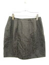 【中古】グリーンレーベルリラクシング ユナイテッドアローズ green label relaxing スカート コクーン ミニ タック 総柄 38 茶 ブラウン グレー /KY レディース 【ベクトル 古着】 180214 ブランド古着ベクトルプレミアム店(4)