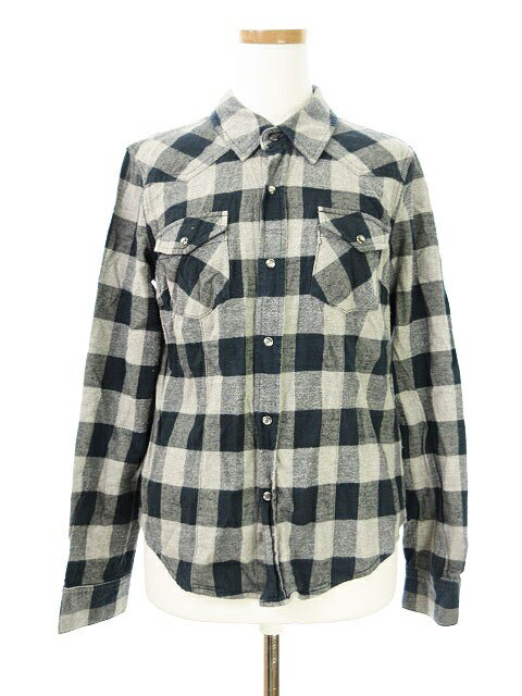 【中古】リーバイス レッドタブ Levi's RED TAB シャツ 長袖 チェック コットン M グレー bmy レディース 【ベクトル 古着】 180219 ブランド古着ベクトルプレミアム店