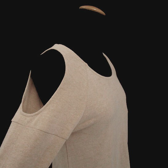 【中古】スナイデル snidel カットソー ロング丈 長袖 コットン混 ベージュ F レディース 【ベクトル 古着】 170110 ベクトル店