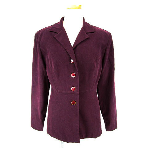 【中古】SCARLETT ジャケット テーラードカラー ストレッチ パープル 紫 6 レディース 【ベクトル 古着】 220908
