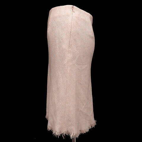 【中古】アンナルナ ANNA LUNA スカート ひざ丈 裾フリンジ 日本製 ツイード ピンク 64 レディース 【ベクトル 古着】 210317