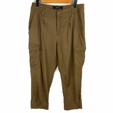 【中古】マカフィー MACPHEE トゥモローランド カーゴパンツ クロップド ストレッチ 茶 36 レディース 【ベクトル 古着】 180822 ベクトル店