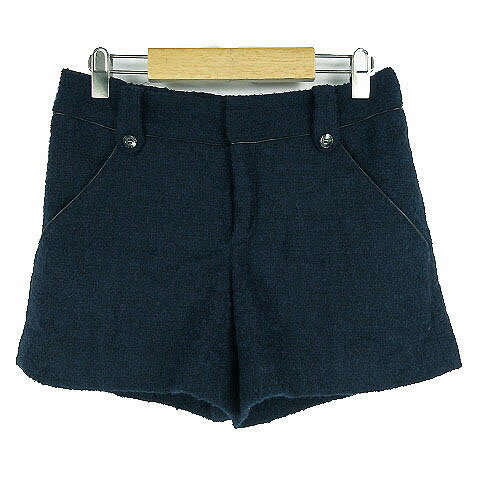 Wool - 【中古】ビアッジョブルー Viaggio Blu パンツ ショートパンツ アルパカ混 日本製 ツイード ネイビー 紺 2 レディース 【ベクトル 古着】 200820 ベクトルプレミアム店