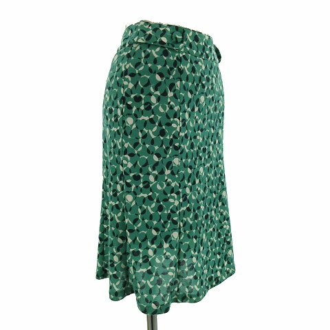 【中古】ジェイ&アール J&R スカート ひざ丈 ハート柄 グリーン 緑 白 S レディース 【ベクトル 古着】 181020 ベクトル店