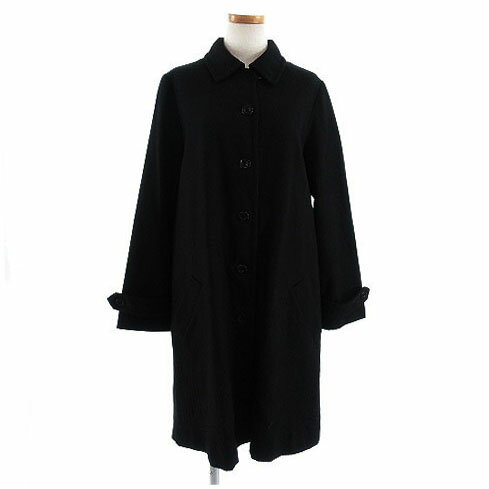 【中古】Laura Lago コート ステンカラーコート ウール混 日本製 ブラック 黒 0 レディース 【ベクトル 古着】 190218 ブランド古着ベクトルプレミアム店