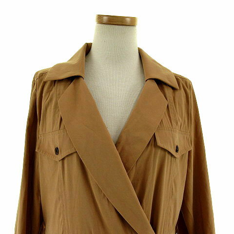 【中古】 ブージュルード Bou Jeloud コート スプリングコート 長袖 ロールアップ キャメル 38 レディース 【ベクトル 古着】 190326