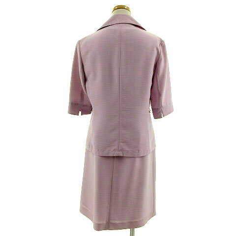 【中古】 ef-de セットアップ フォーマル ジャケット 五分袖 ワンピース ノースリーブ ラベンダー 9 【ベクトル 古着】 190506