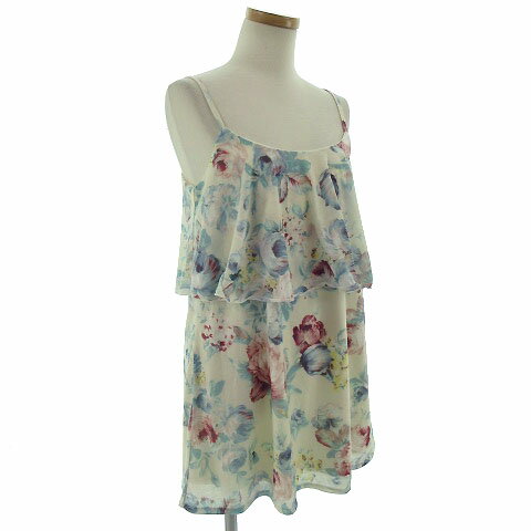 【中古】リエンダ rienda チュニック キャミソール 花柄 ベージュ系 S レディース 【ベクトル 古着】 190708 ベクトルプレミアム店