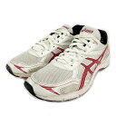 【中古】アシックス asics ランニングシューズ ジョギングシューズ GEL-INFINI TJG928 スニーカー ホワイト 白 レッド 赤 25.5 メンズ 【ベクトル 古着】 200219 ベクトルプレミアム店