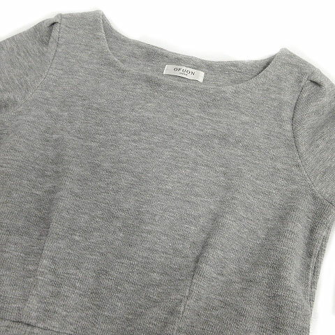 【中古】オフオン ofuon ワンピース 長袖 ミディ丈 ファー グレー 38 レディース 【ベクトル 古着】 200217 ベクトルプレミアム店